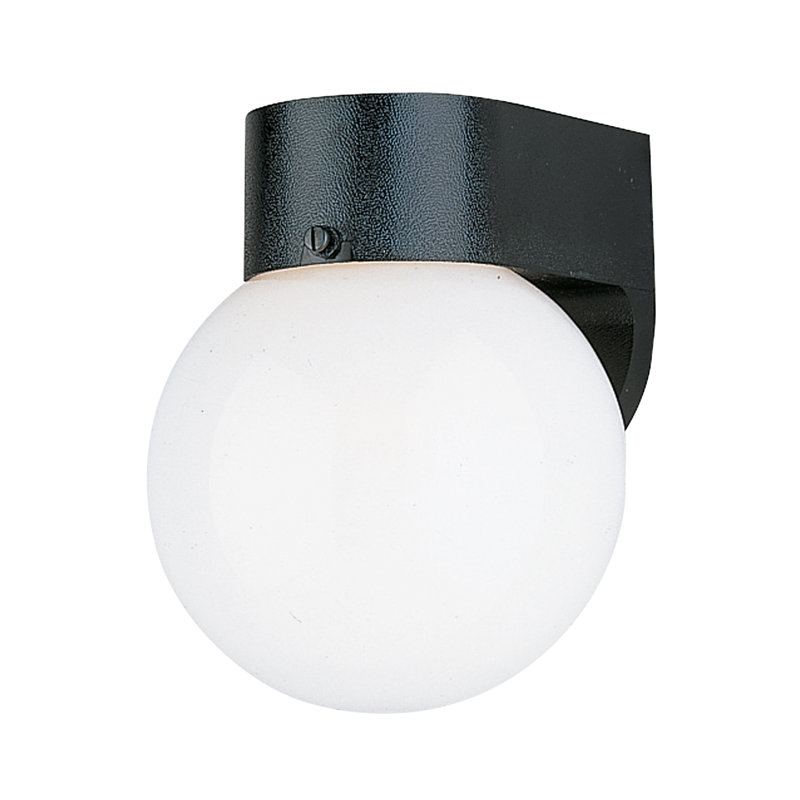 One Light Outdoor Wall Lantern from Generation Lighting , Black, No
