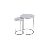 2 Piece Marble Finish End Table