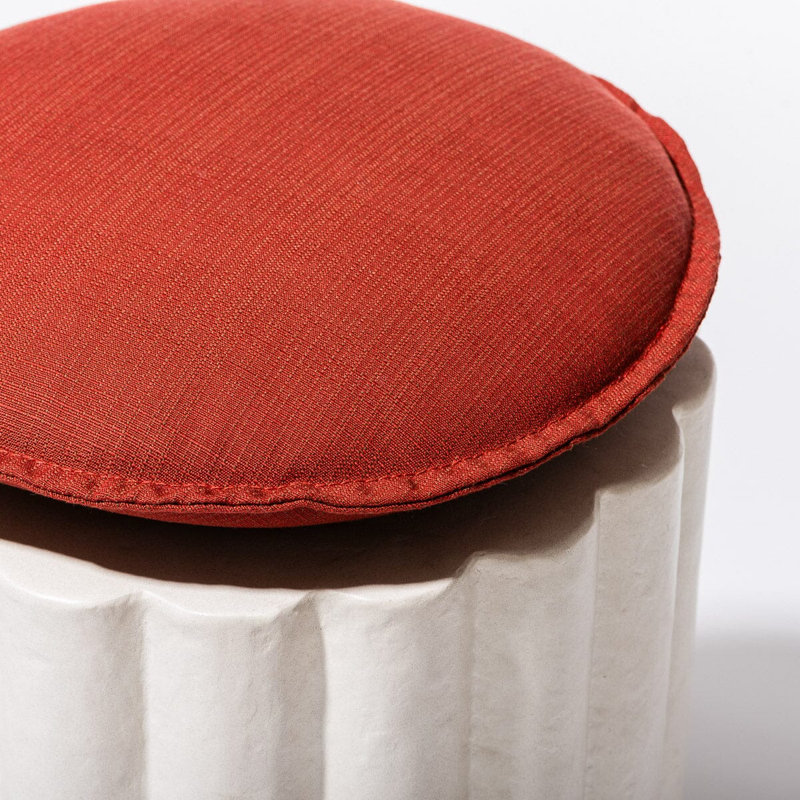 Daisy Stool - Cushion, Terracotta Red