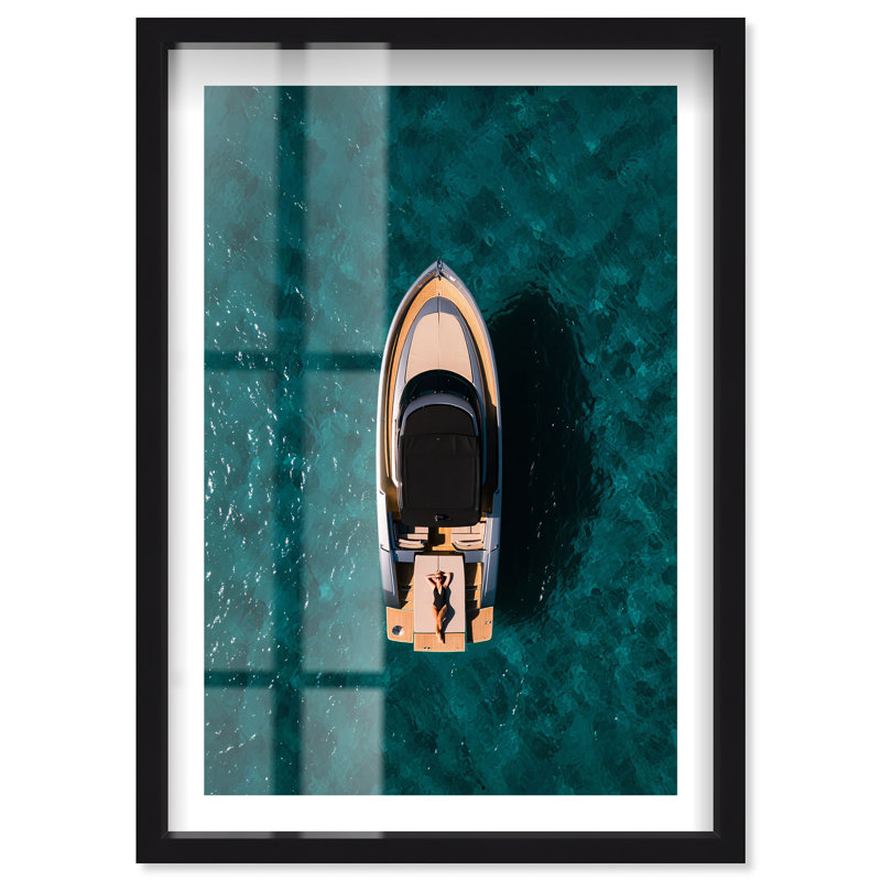 Croiseur de cristal limpide Shadowbox Print, impression d'art de voyage par Notoriart, H 25 po x l 17 po, Noir