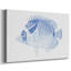 «Blue and White Tropical Fish IV», toile tendue avec châssis-1076203774