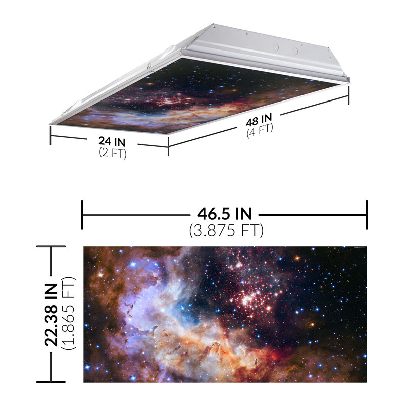 Stellar Gaze 46'' Fluorescent Ceiling Light Filter - Westerlund 2 Star Cluster