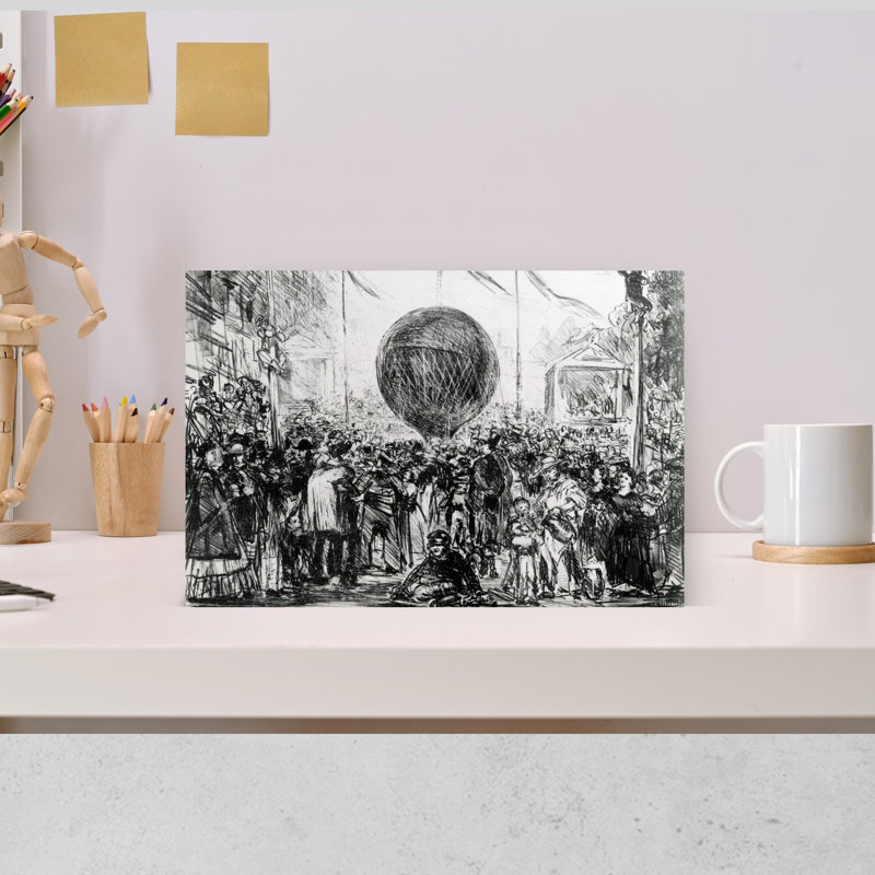 The Balloon, 1862 Contemporary Architecture City Wall Art Print by Edouard Manet - 1 Piece Wrapped Canvas Wall Art