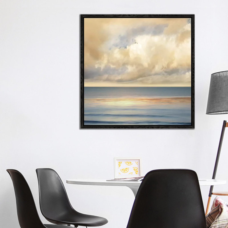 Ocean Light II 1 Piece Wall Art on Canvas, 93.98 cm H x 93.98 cm W, Black Floater Framed