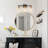 Hazella 3-light Dimmable Transparent Glass Brass/Black Modern Vanity Light