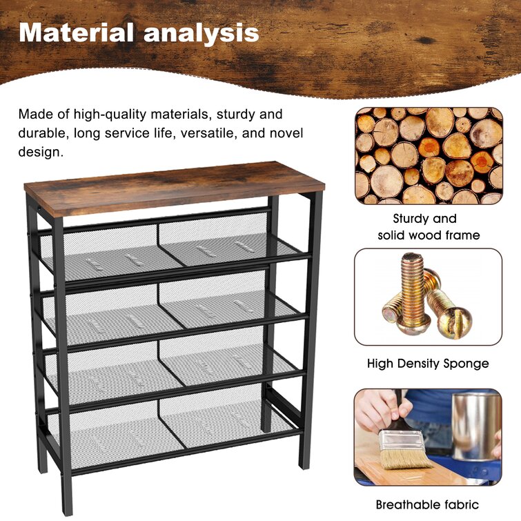 Steelside™ 12 Pair Shoe Rack & Reviews