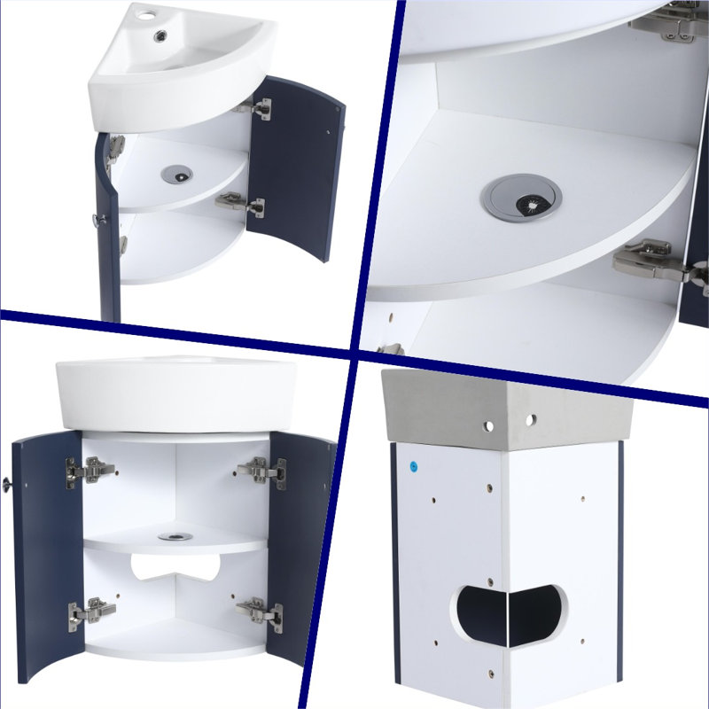 Isias 12.81'' Single Bathroom Vanity with Ceramic Top