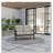 48 All-Weather Metal Loveseat 2-Seat Couch Sofa with Gray Cushions-337520911