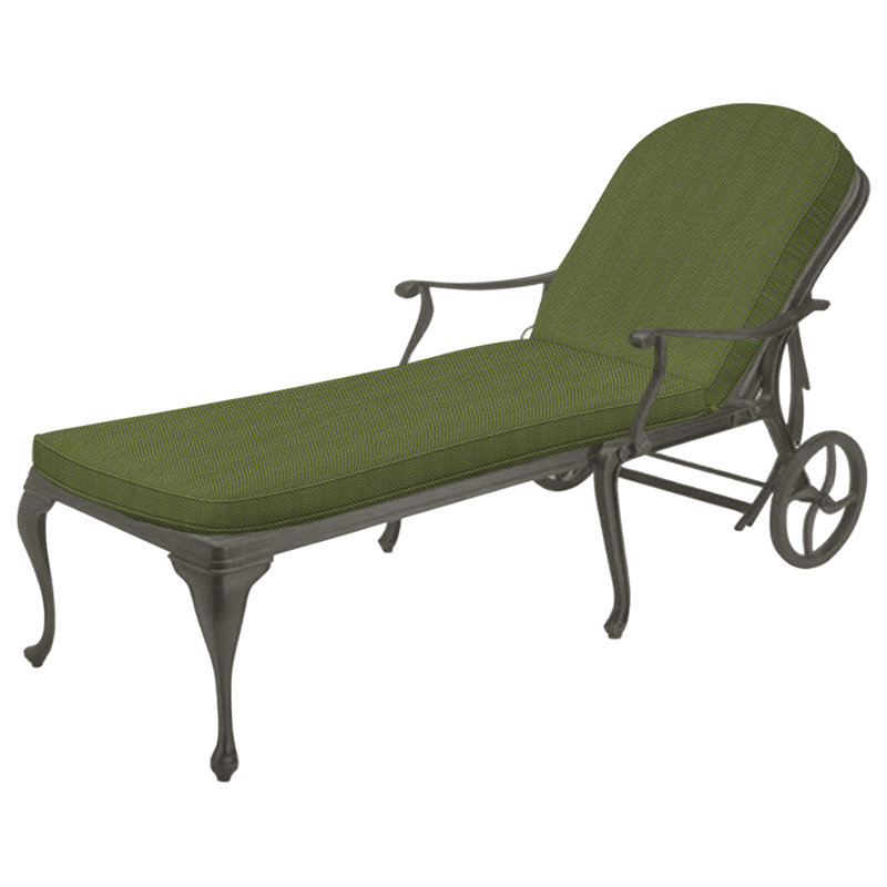 Provance 78.38" Long Reclining Single Chaise with Cushions, Welt, Linen Forest, Slate Gray