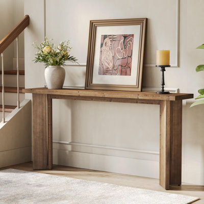 70.9-Inch Extra Long Solid Wood Console Table, Farmhouse Narrow Entryway Sofa Table Behind Couch by Millwood Pines