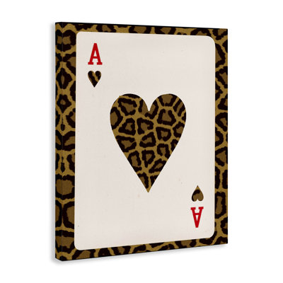 Art mural en toile Ace of Hearts, imprimé par Lil 'Rue