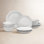 French Perle White 12-Piece Dinnerware Set