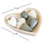  Hand Carved Wood Heart Bowl Decorative Tabletop Decor Accent Natural Brown Finish