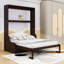 Grand lit escamotable en bois avec coussin intégré, conception d'armoire pliable-365845034