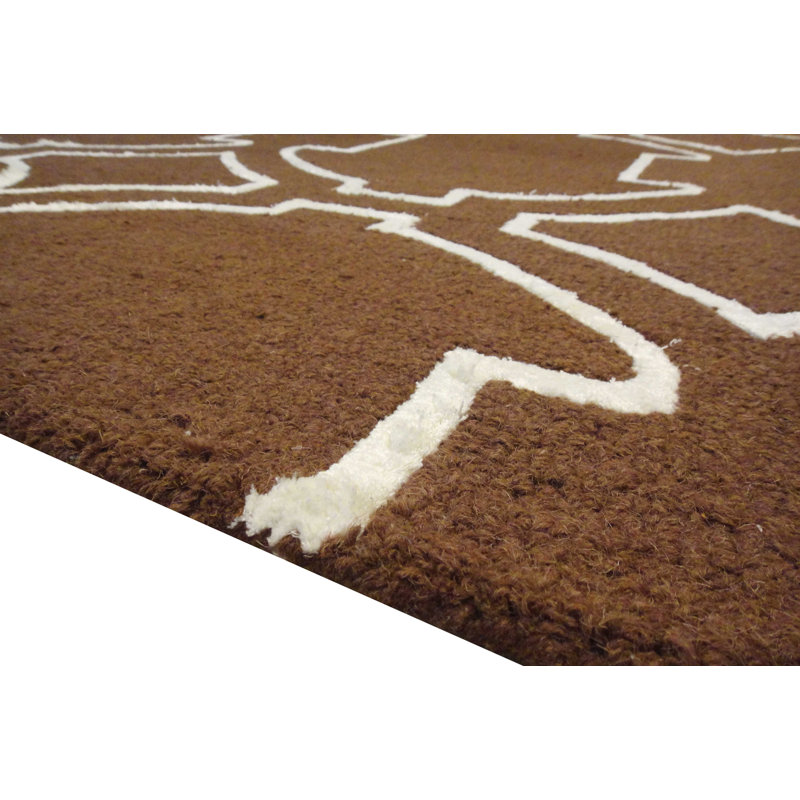 Rectangle 153 cm x 244 cm Geometric Hand Woven Area Rug