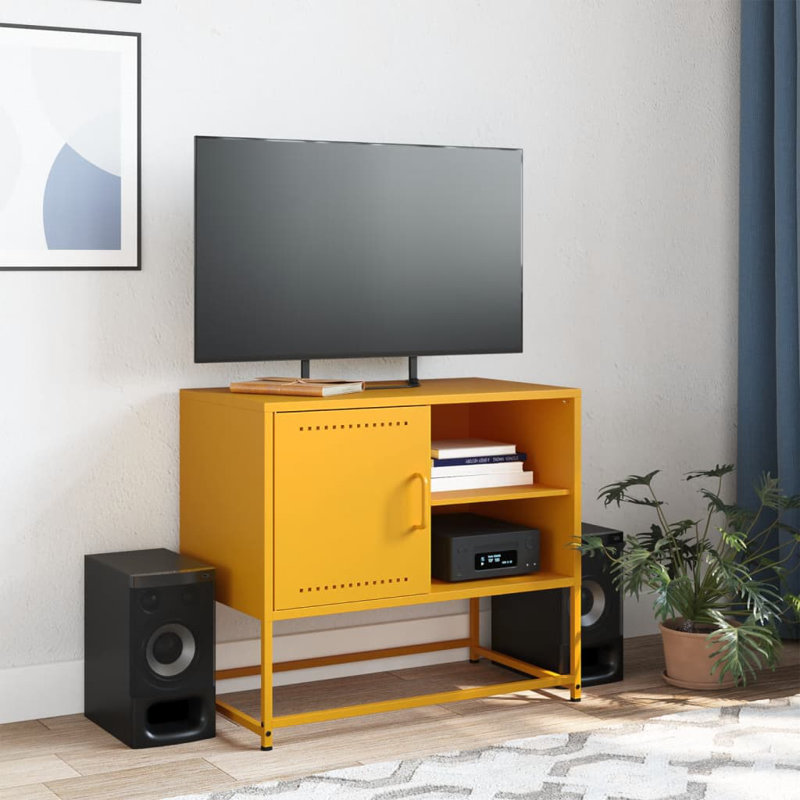 Antwana Unfinished TV Stand for TVs up to 24", Anthracite, 100.5cm