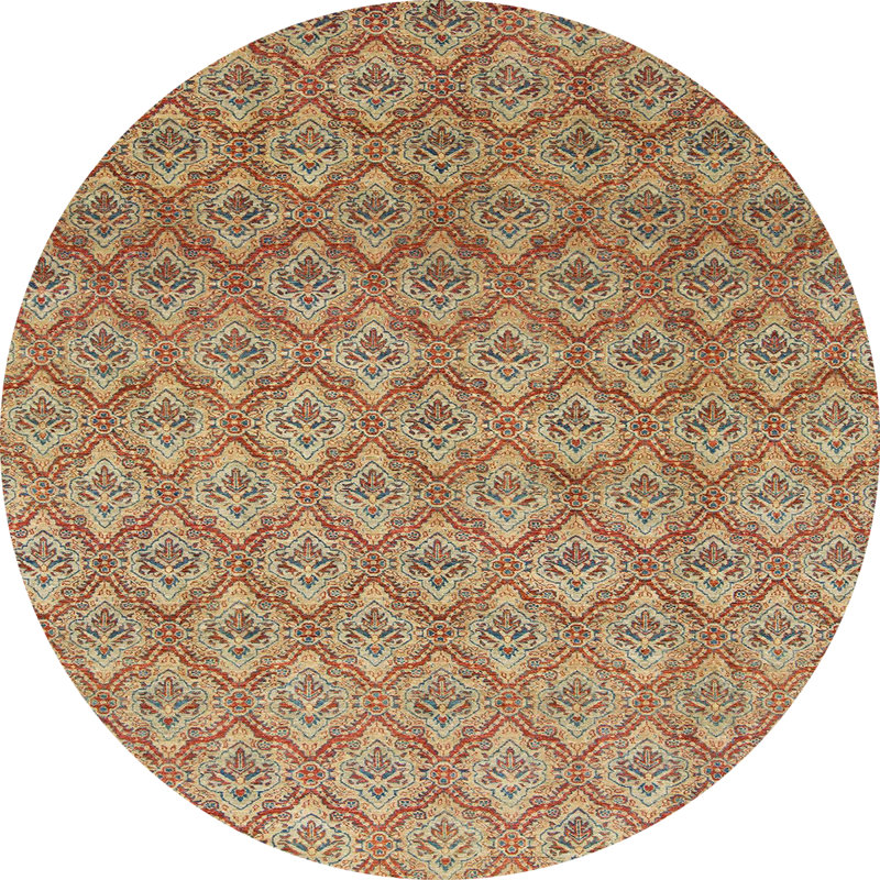 Abstract Indoor Rug, Round 6'