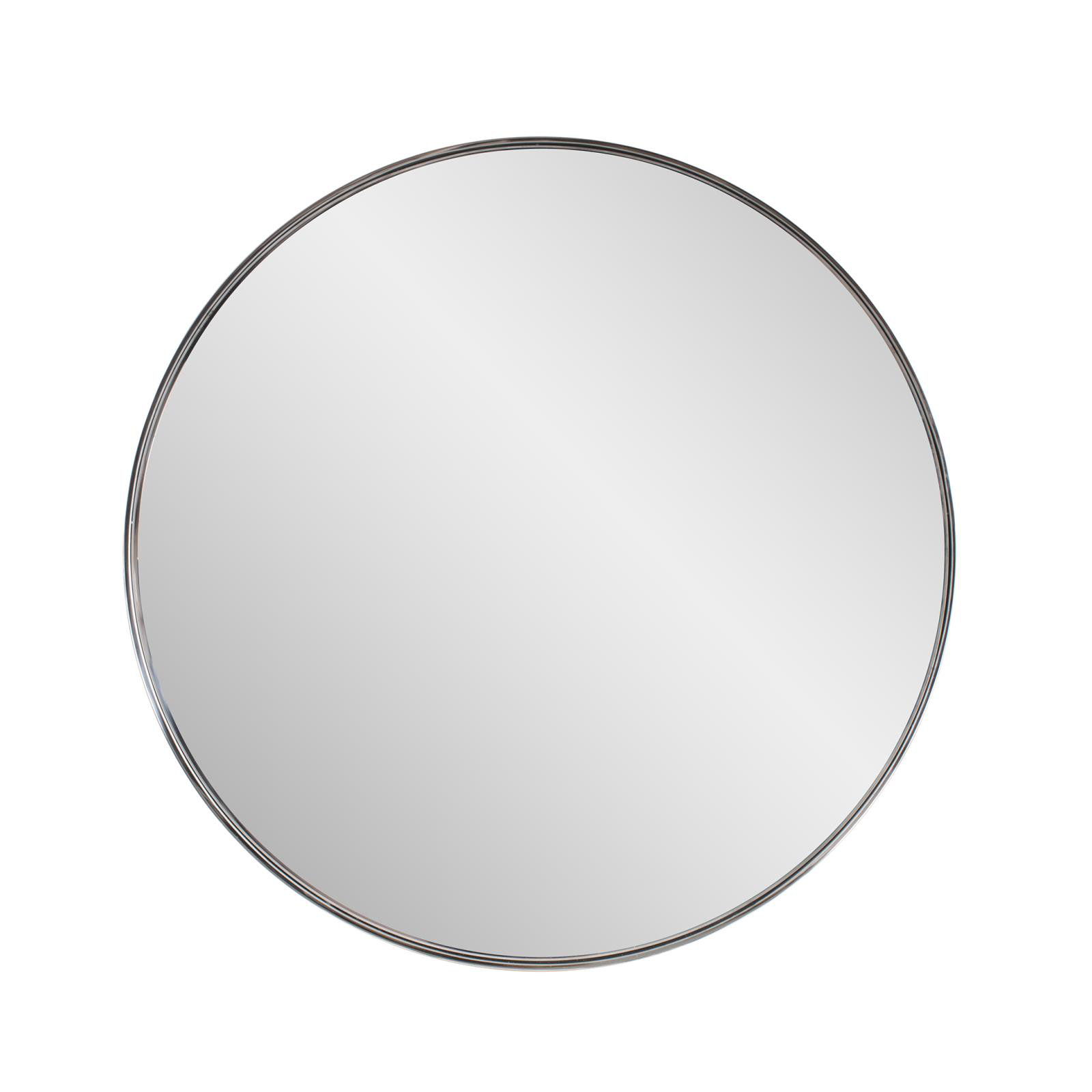 Steele Polished Silver Round Mirror