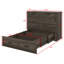 Lit escamotable avec lit plateforme escamotable et grand tiroir de rangement Murphy-59140193-59140195