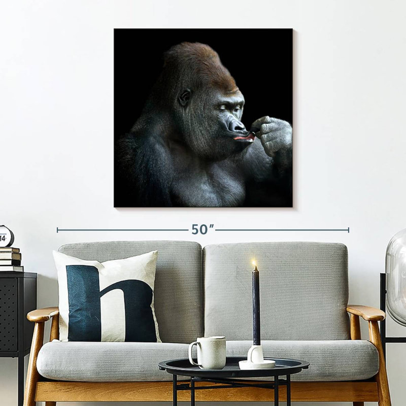 Brampt Relaxing Gorilla, 30" H x 30" W