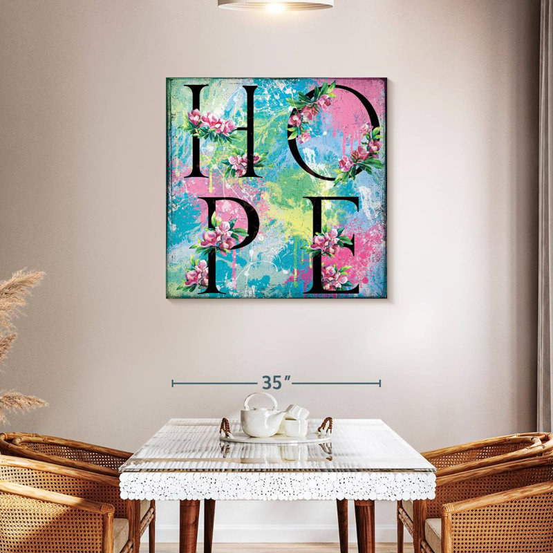 Tergel Hope Typography, 36" H x 36" W