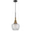 Luminaire suspendu en verre Monroe 60W avec détails en toile de jute tressée et cordon de 72 pouces