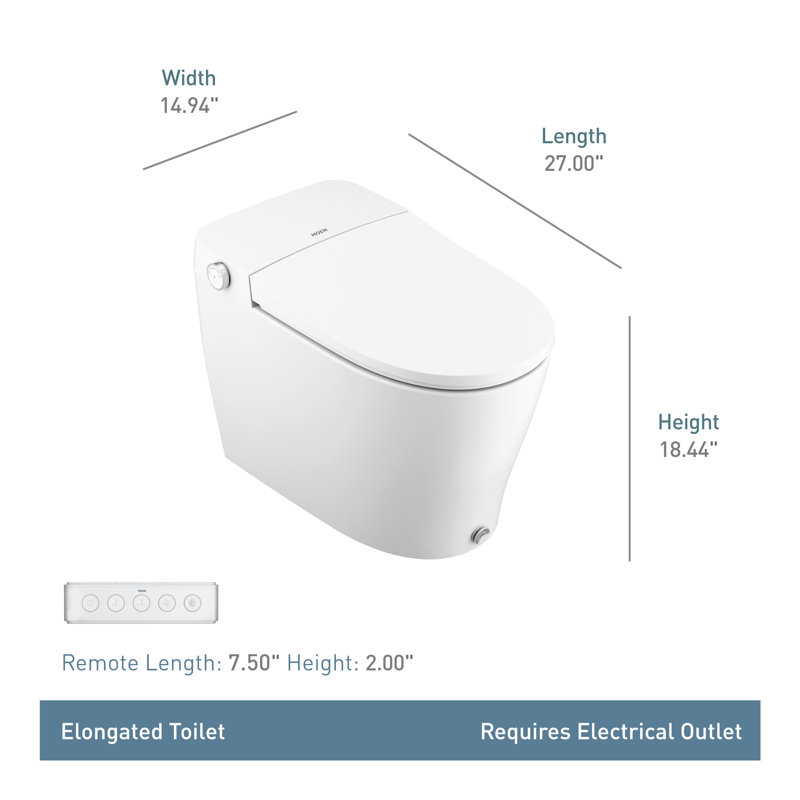 Moen 3 Series Standard Electronic Cleansing Toilet