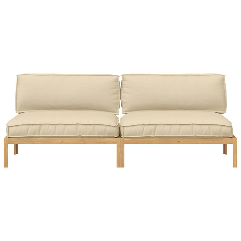  Ensemble de canapé beige uni 94,49 x 36,22 x 27,17 po, Beige, Naturel