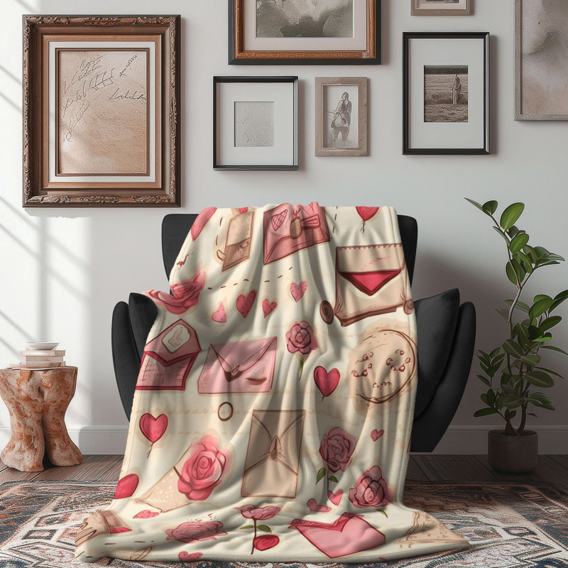 Old Pink - couverture de qualité supérieure 1 pièce, L 50 po x L 60 po