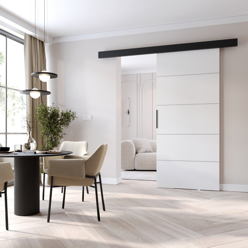 Sliding Door Prim B, Interior Door, 76cm x 205cm, White/Black