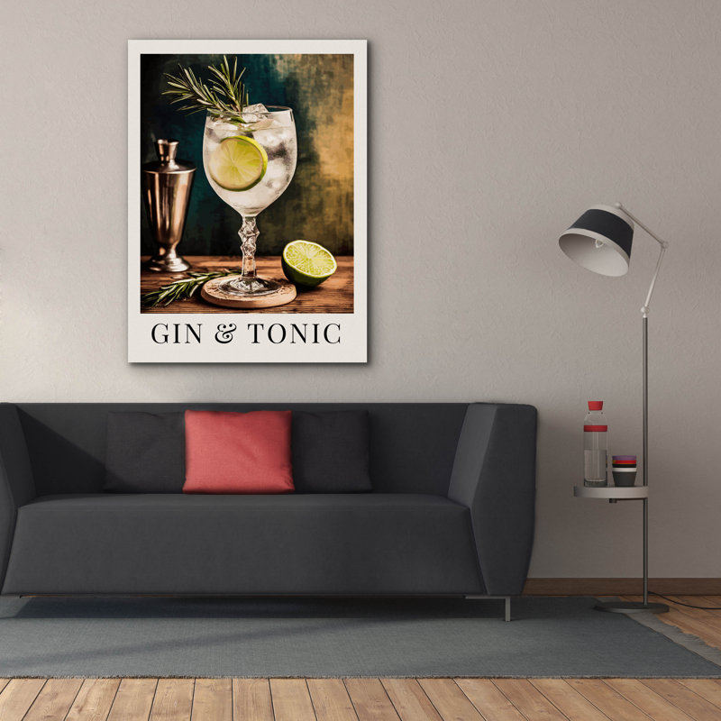 «Gin And Tonic» par Andreas Magnusson, art mural sur toile, 12 po x 16 po, H 54 po x l 40 po x P 1,5 po