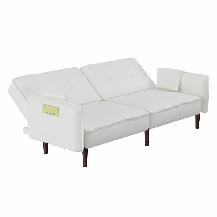 Baldomero Upholstered 75'' Sleeper Sofa, Gray Linen Blend, Brown