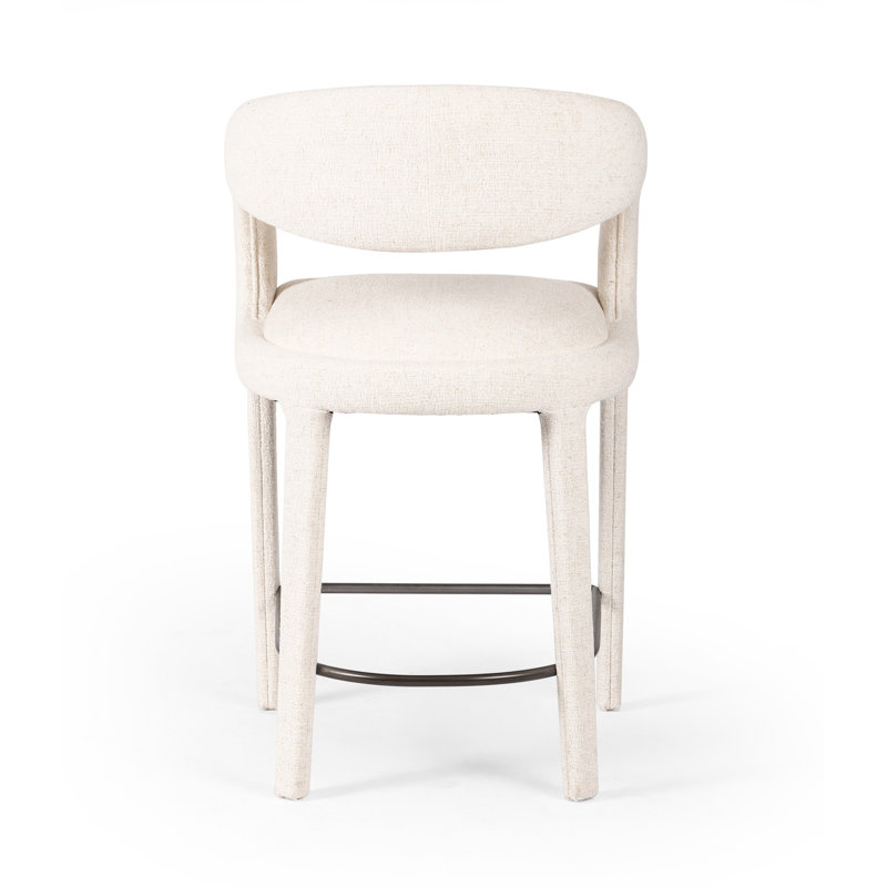 Hawkins Stool, Counter Stool (26.57" Seat Height), Omari Natural/Polyester Blend