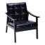 Fauteuil à dossier haut noir antique, une pièce de style moderne et médiéval idéale pour se détendre, lire et se divertir dans la chambre.