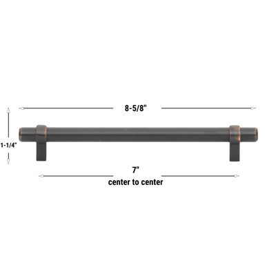 Poignée barre GlideRite 7 po (178 mm) de centre à centre