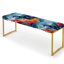 Banc rembourré camouflage doré-135649691