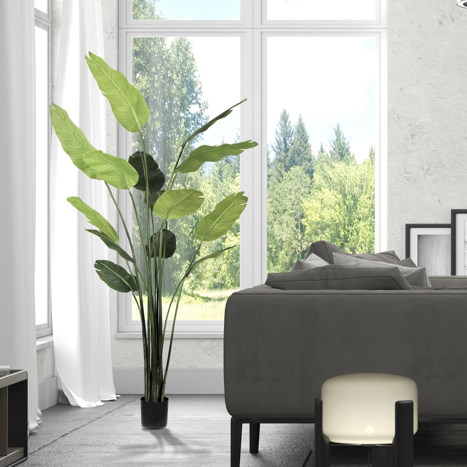 Jorah 84" Tree with Base Included, 84" H x 30" W x 30" D