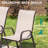 All Weather Patio Dining Set For 6, Outdoor Table And Chairs With 1.69″ Umbrella Hole,  30"X 55" Table And Stackable Chair, For Lawn, Deck (Umbrella Not Included) (Black Table & Cream Chairs )-1896789700-1886006101