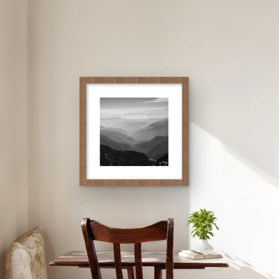 Namaste monochrome - reproduction de chambre à coucher moderne encadrée pour la décoration