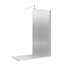 nuie 900mm Chrome Fluted Wetroom Screen With Support Bar