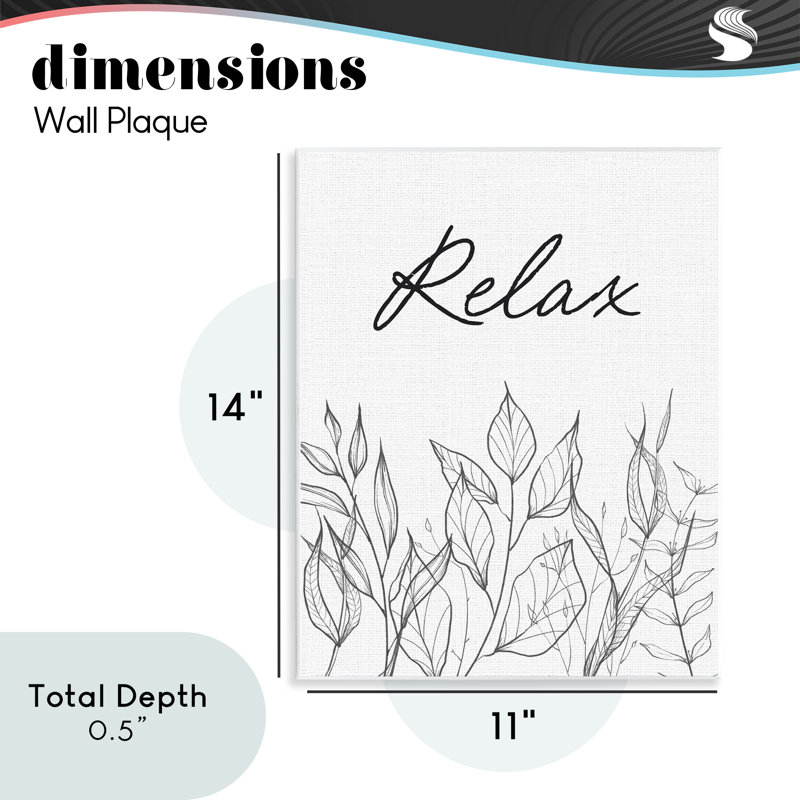 Détendez-vous avec la plaque murale à contour de feuilles, design par Lettré et doublé