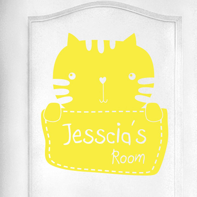 Animals Wall Decal, Bright Yellow