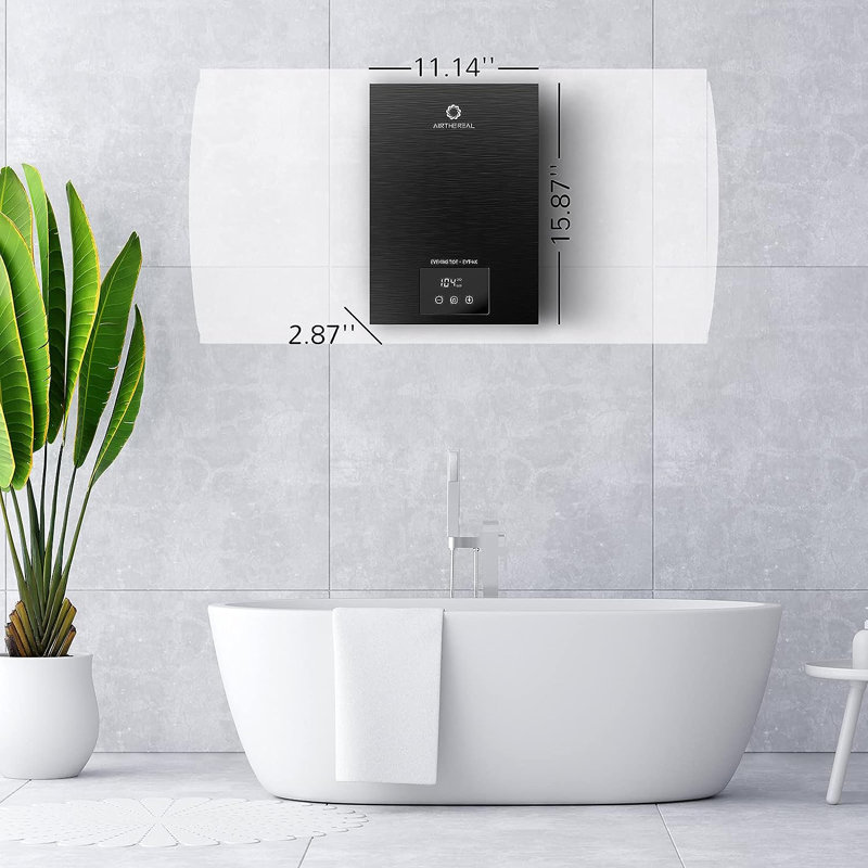 Airthereal Electric Tankless Water Heater 14kW, 240Volts, Endless On-Demand Hot Water, Self Modulates