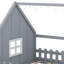 Lit maison avec fenêtre et clôture, DEL-2055733542