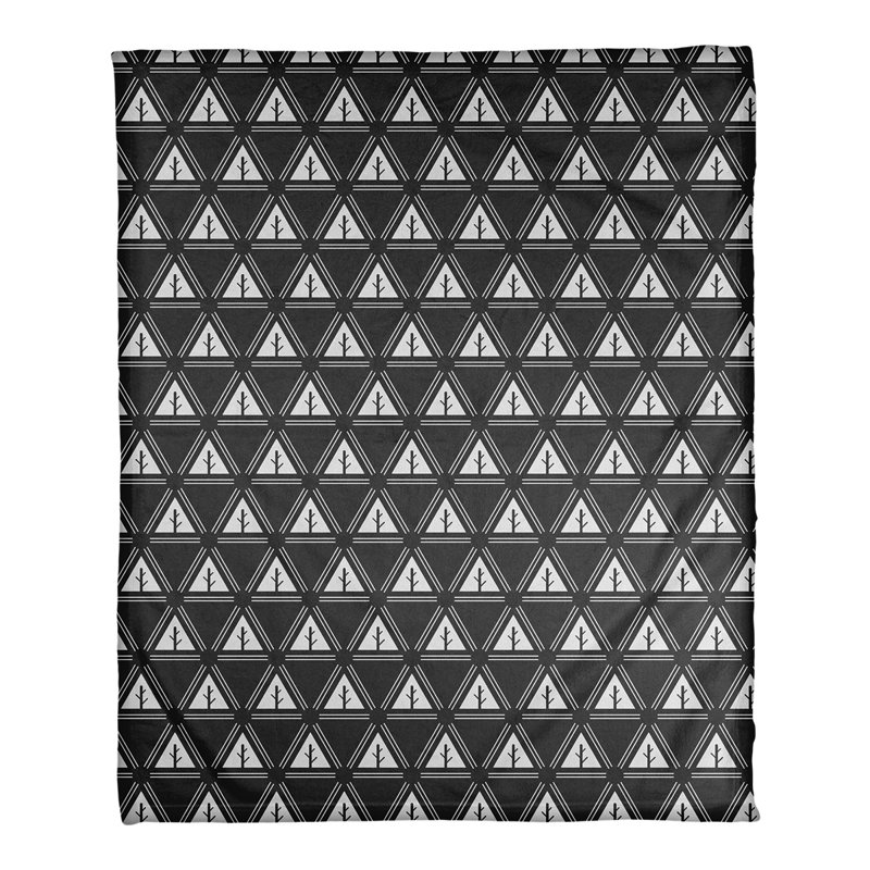 Couverture polaire minimal trees, l 60 po x L 80 po, Noir