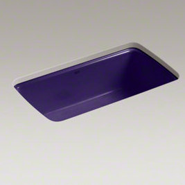 Cape Dory 33" L x 22" W x 9-5/8" Under-Mount Single-Bowl Kitchen Sink with 5 Oversize Faucet Holes