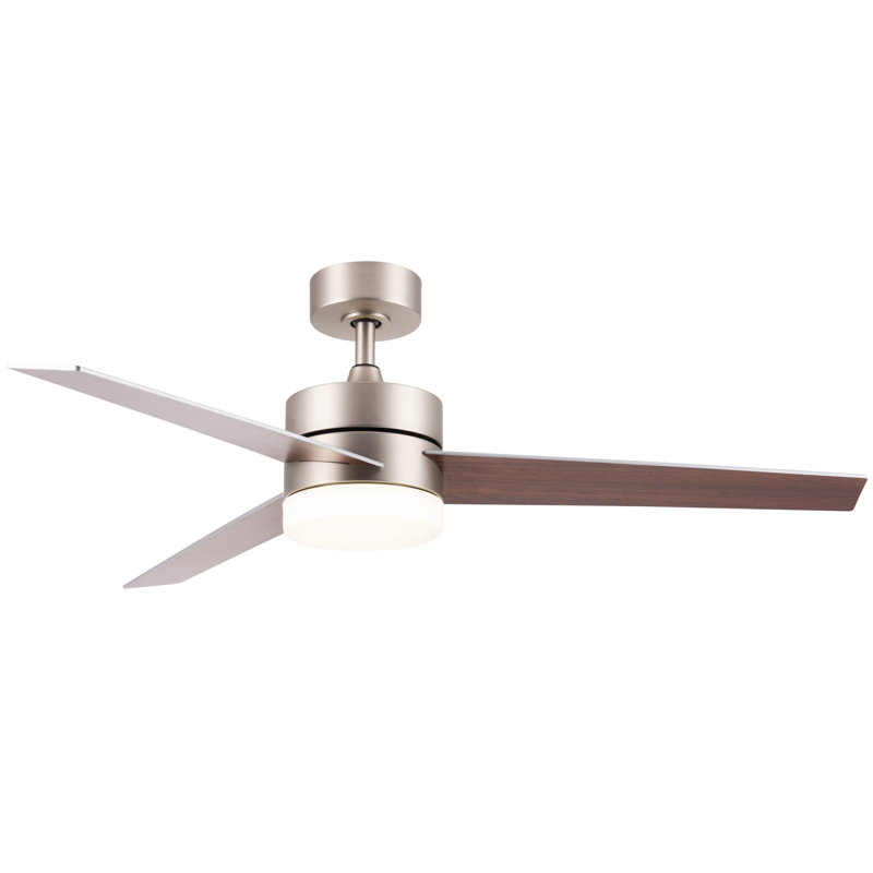 Ayvar 52'' Ceiling Fan with LED Lights, Brushed Nickel