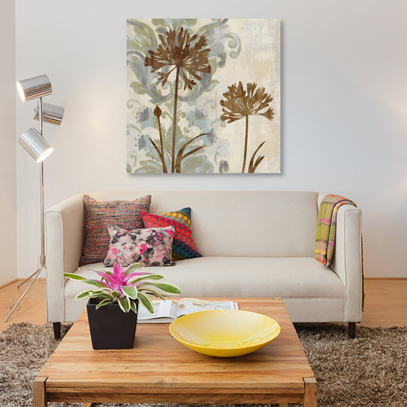 « floral oasis i », impression sur toile, H 18 po x l 18 po x P 1,5 po, Toile tendue, Pas de tapis