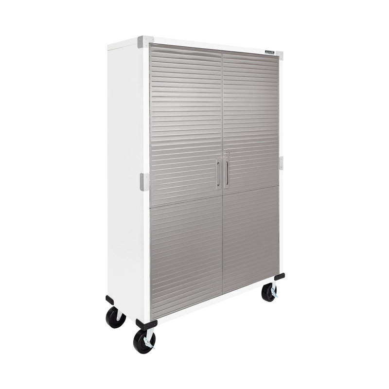 Seville Classics HD Storage Cabinet, 48" W x 18" D x 72" H, White