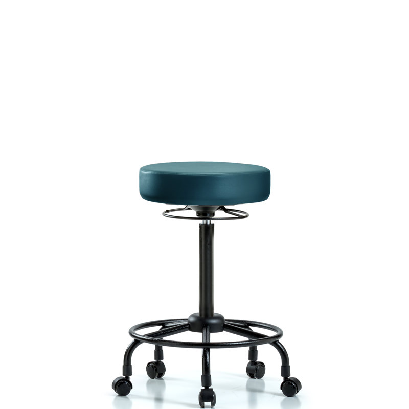 Tabouret de laboratoire réglable en hauteur Khadeijah, 28.25", Bleu marine